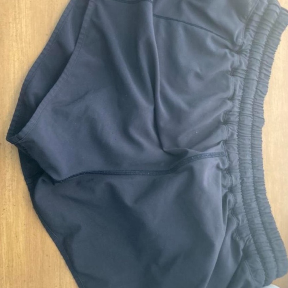 Navy Lululemon hotty hot shorts